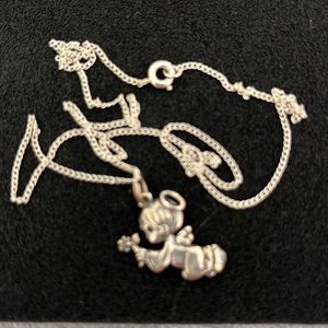 Sterling silver 925 necklace with angels pendant